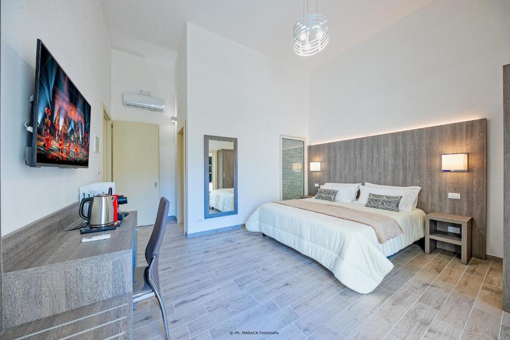 Posteľ alebo postele v izbe v ubytovaní Hotiday Room Collection - Lecce Gianmarti Suite