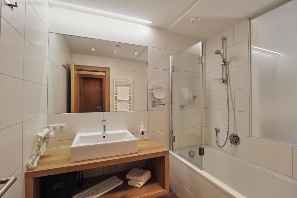 Koupelna v ubytování Hotel Traube