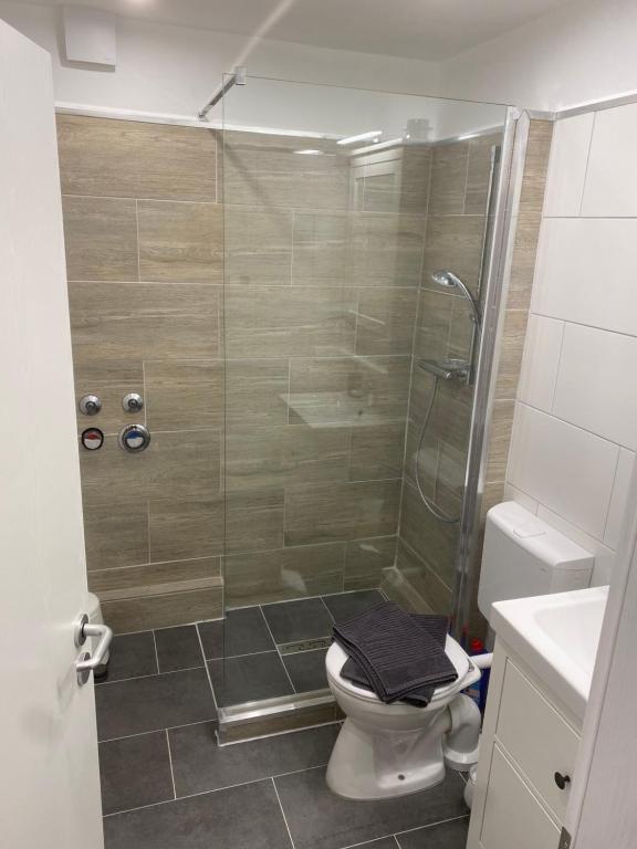 Koupelna v ubytování Haus am Sonnenberg,Todtnauberg, Ferienwohnung 002, direkt am Skilift-Skipiste, Nähe Feldberg