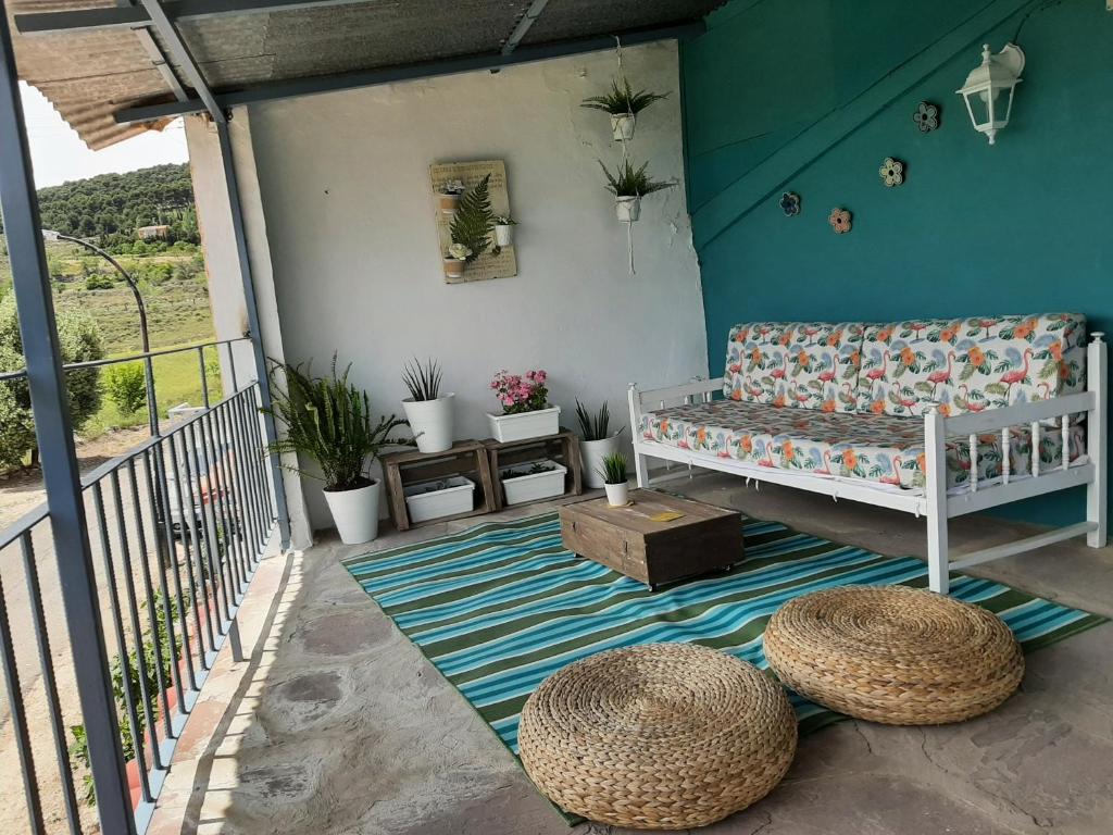 A balcony or terrace at CASA RURAL "ECCEHOMO de BORJA"