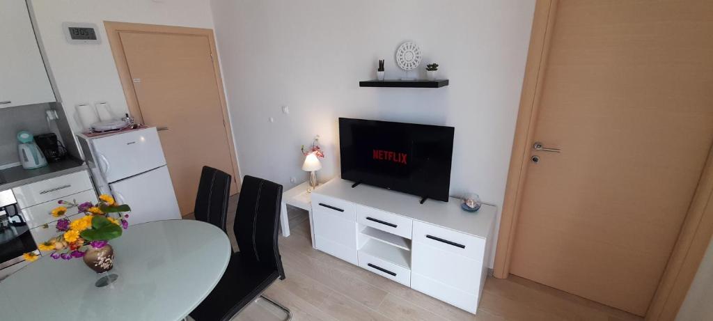 Kuchyň nebo kuchyňský kout v ubytování Bridgeview apartment
