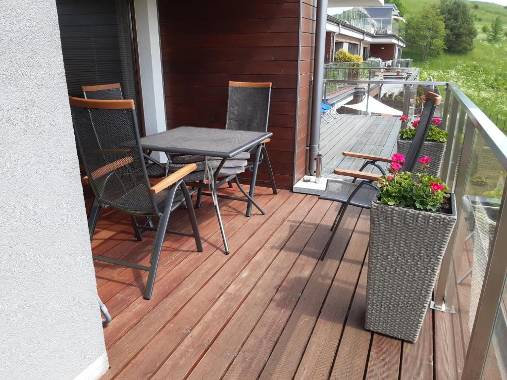 Balkón alebo terasa v ubytovaní Apartamenty przy Stoku Mrągowo