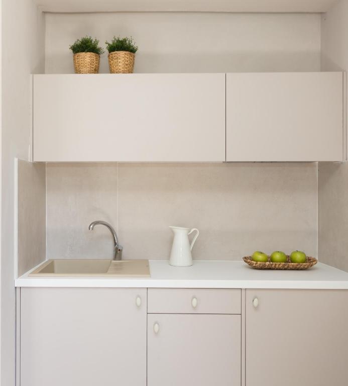 Kuchyň nebo kuchyňský kout v ubytování Calmare suites