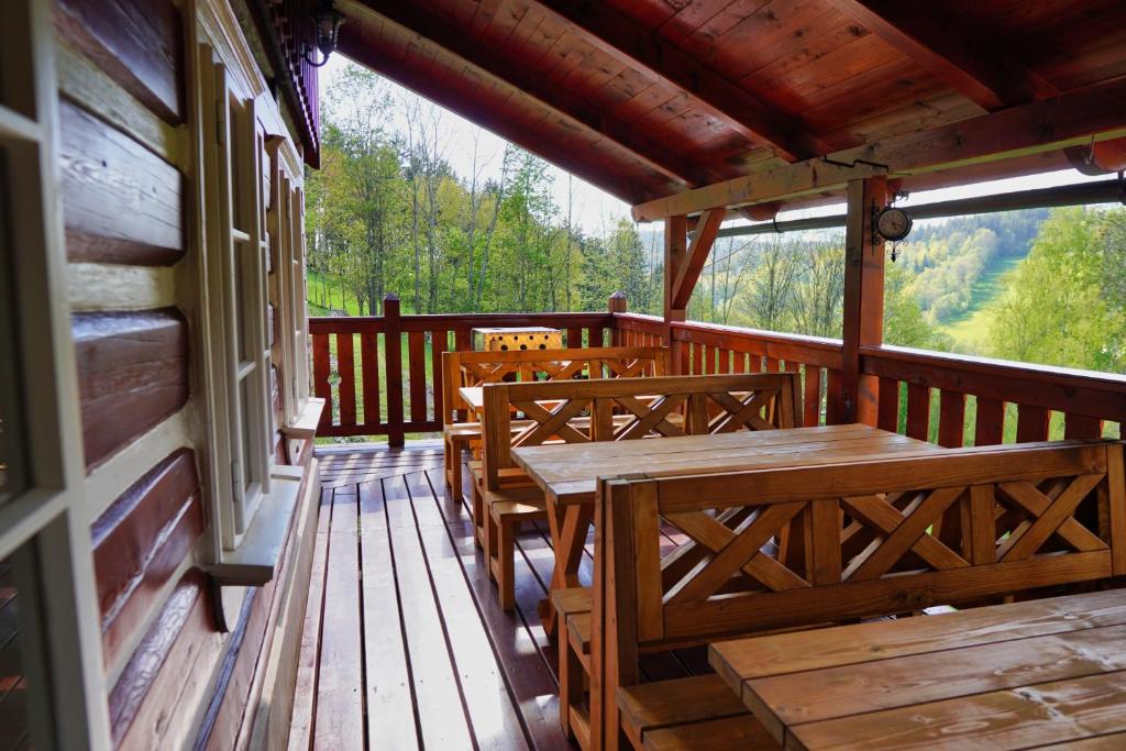 Balkón nebo terasa v ubytování Chata Říp