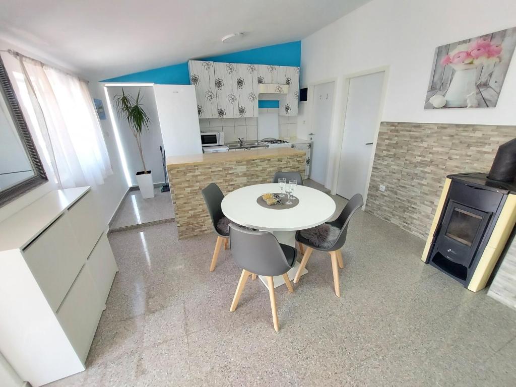 Kuchyň nebo kuchyňský kout v ubytování Apartman Ana