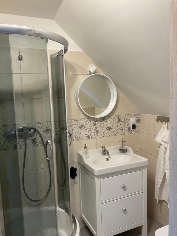 Ένα μπάνιο στο Apartamenty u Kasi
