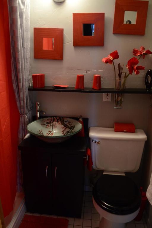Koupelna v ubytování Gîte au Toit Bleu