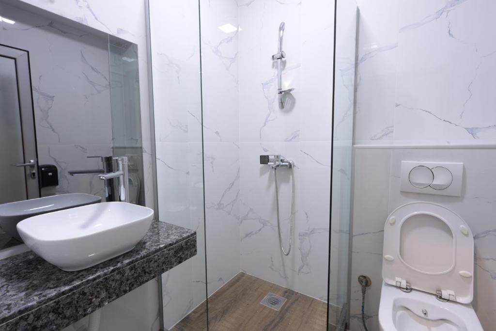 Koupelna v ubytování HOTEL EMA