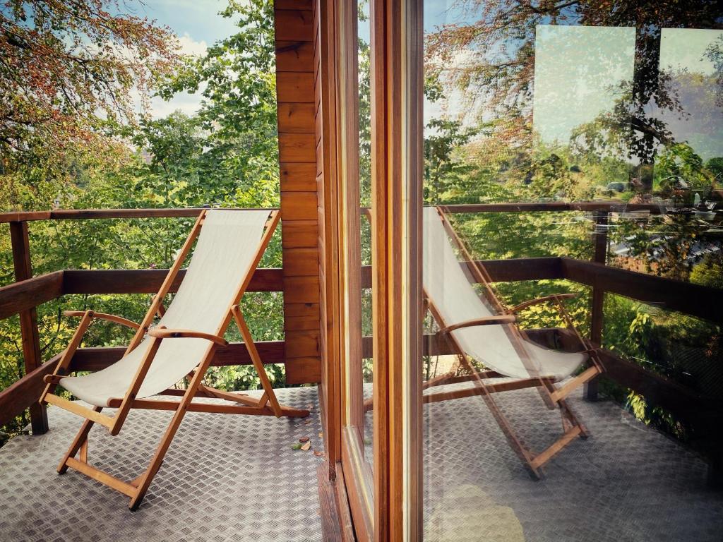 Balkón nebo terasa v ubytování Nîdwazô - Ecolodge & Maison d'hôtes