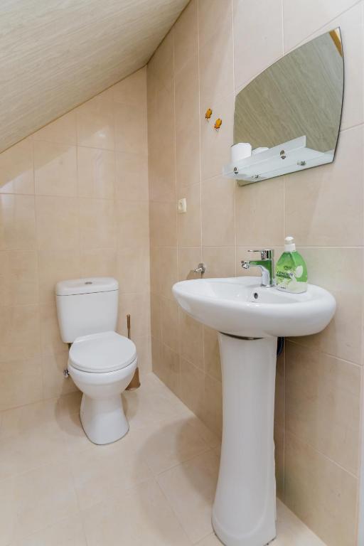 Koupelna v ubytování Anzori House