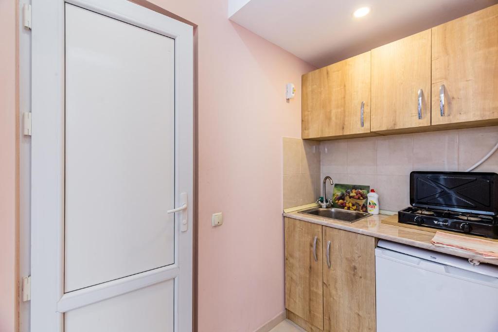 Kuchyň nebo kuchyňský kout v ubytování Anzori House