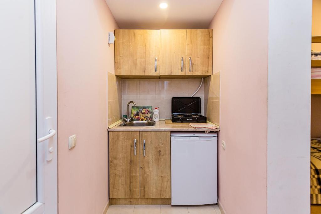 Kuchyň nebo kuchyňský kout v ubytování Anzori House