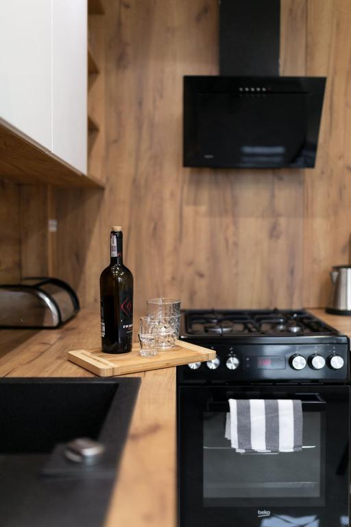 Kuchyňa alebo kuchynka v ubytovaní Apartament Łąkowa 2