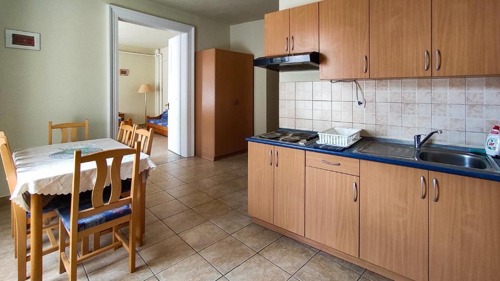 Kuchyňa alebo kuchynka v ubytovaní Afrodité Apartmanok