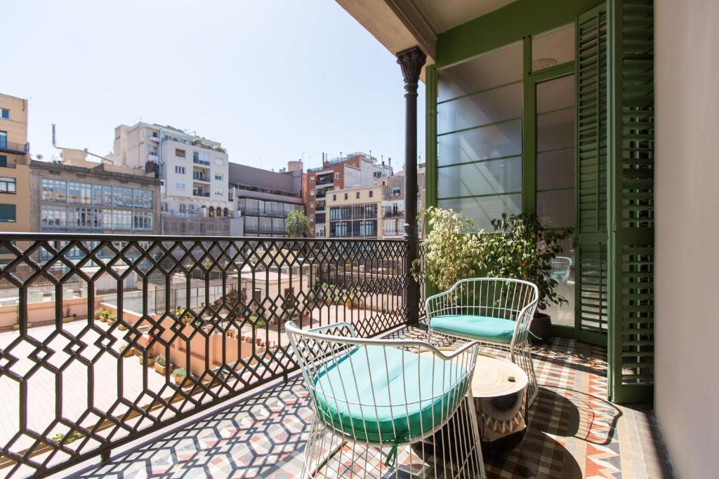 A balcony or terrace at Violeta Boutique