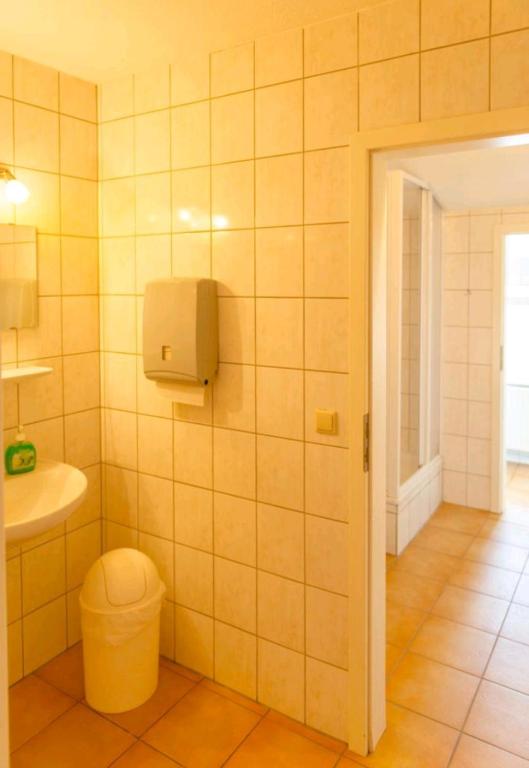 Koupelna v ubytování Haltestelle - Private Zimmervermietung Röbel Müritz