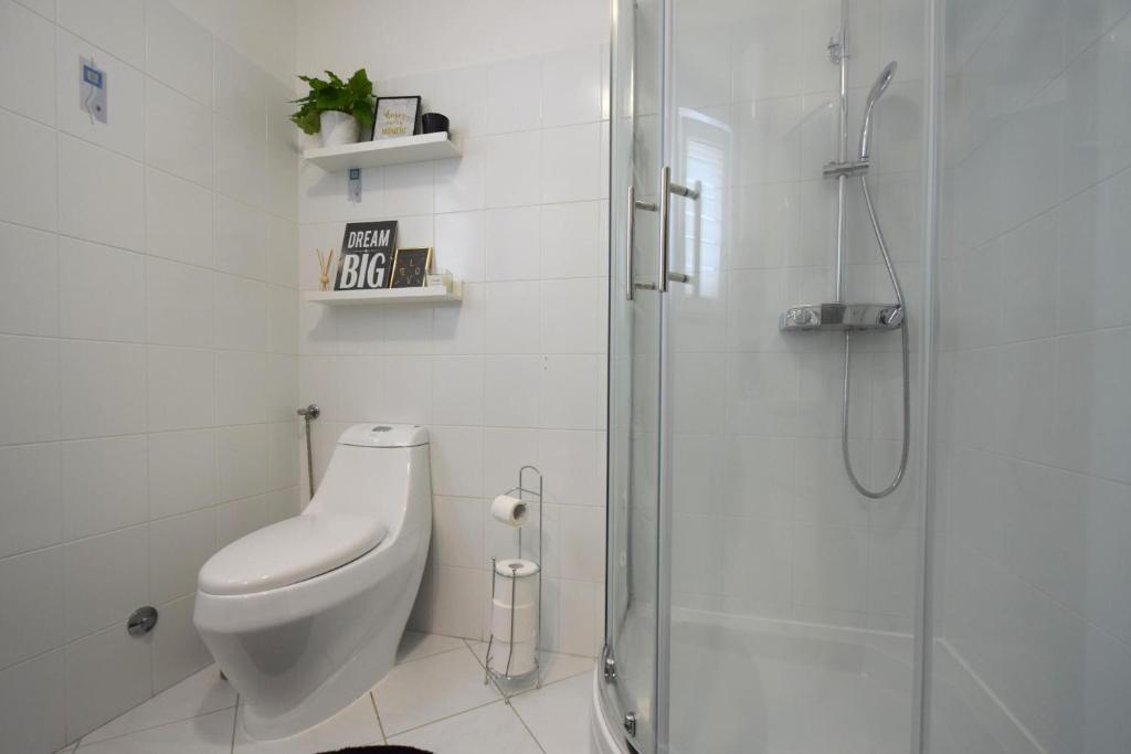 Koupelna v ubytování Apartment Gem