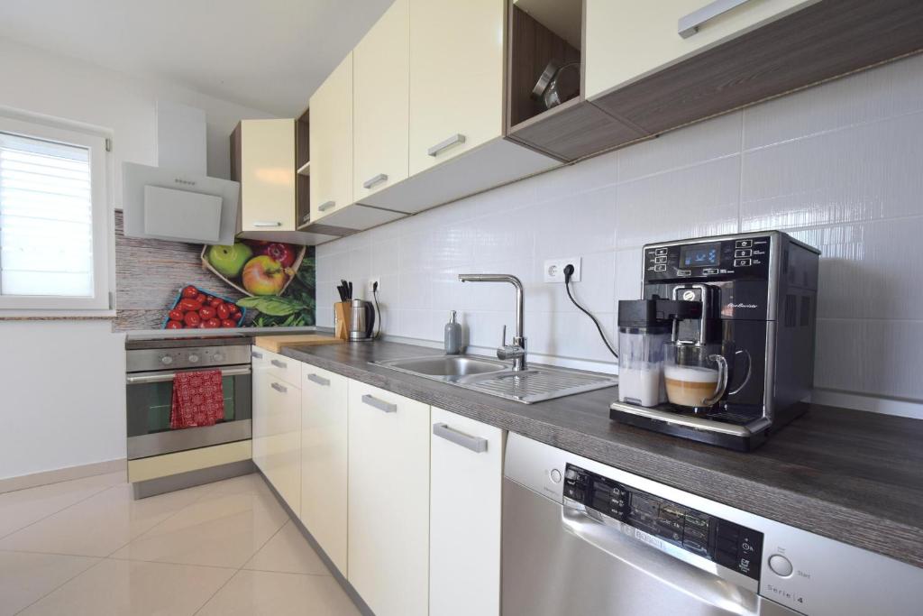Kuchyň nebo kuchyňský kout v ubytování Apartment Gem