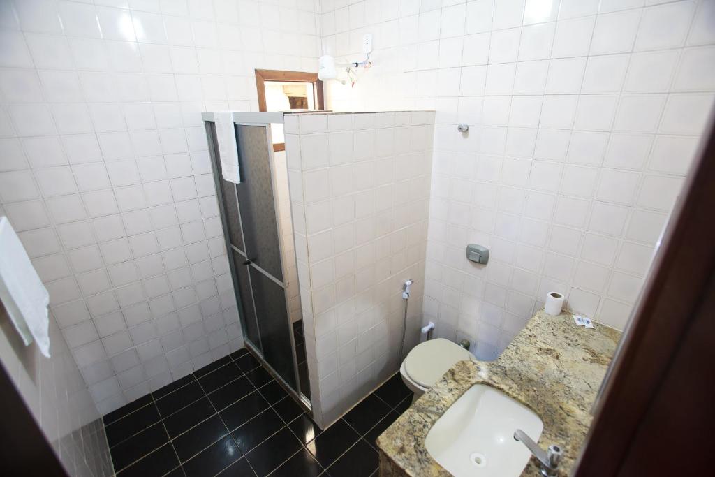 Koupelna v ubytování Guarapousada