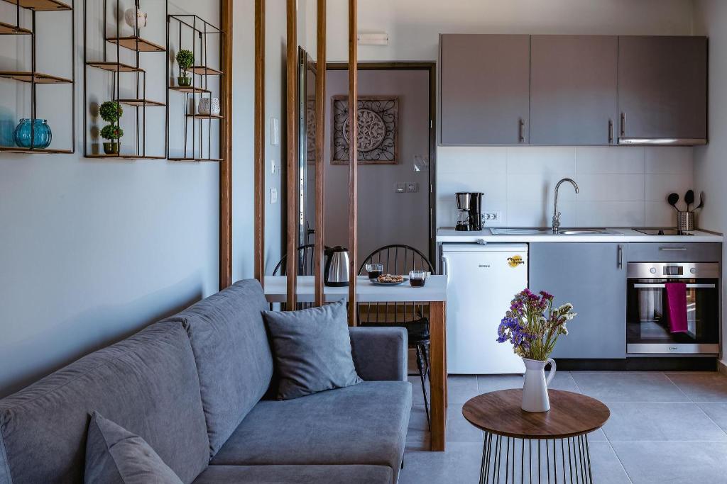 Kuchyňa alebo kuchynka v ubytovaní Kipos Suites & Apartments