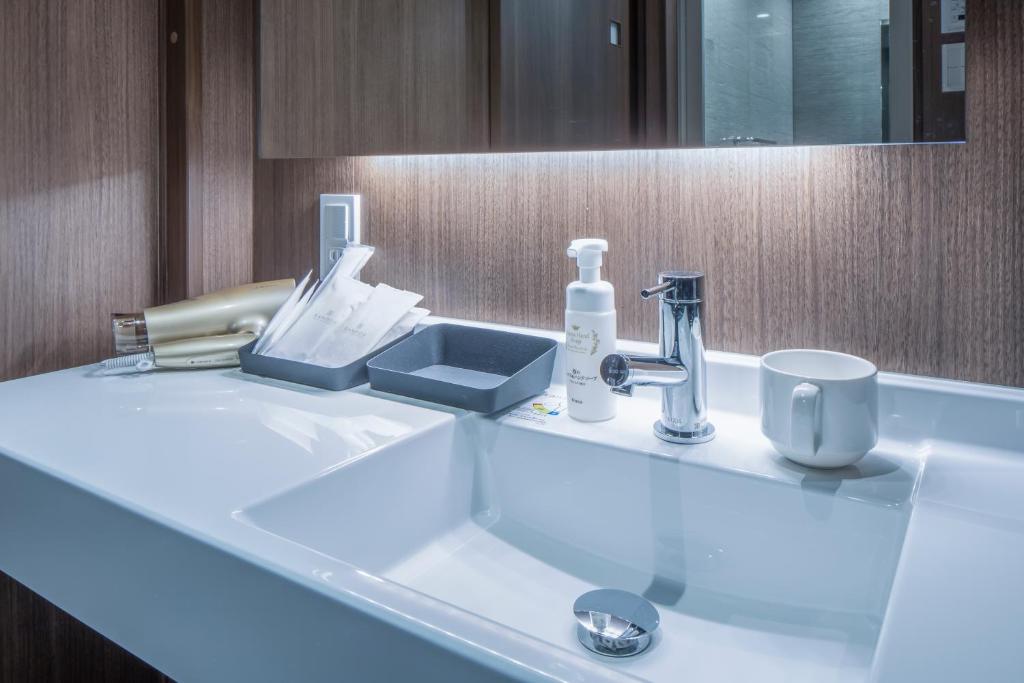 Koupelna v ubytování Randor Residence Hiroshima Suites