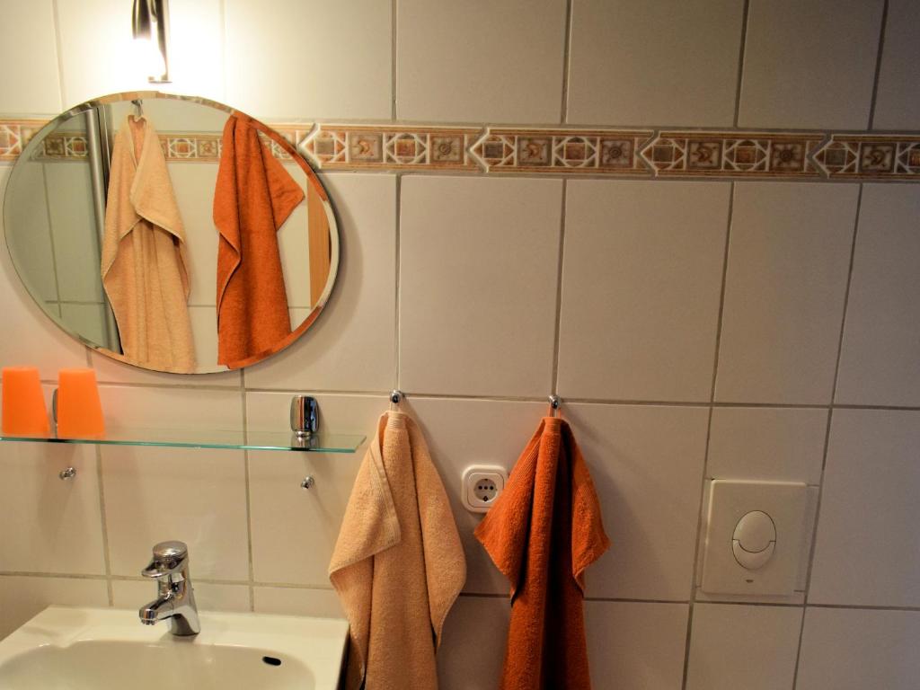 Koupelna v ubytování Gaestehaus Grau