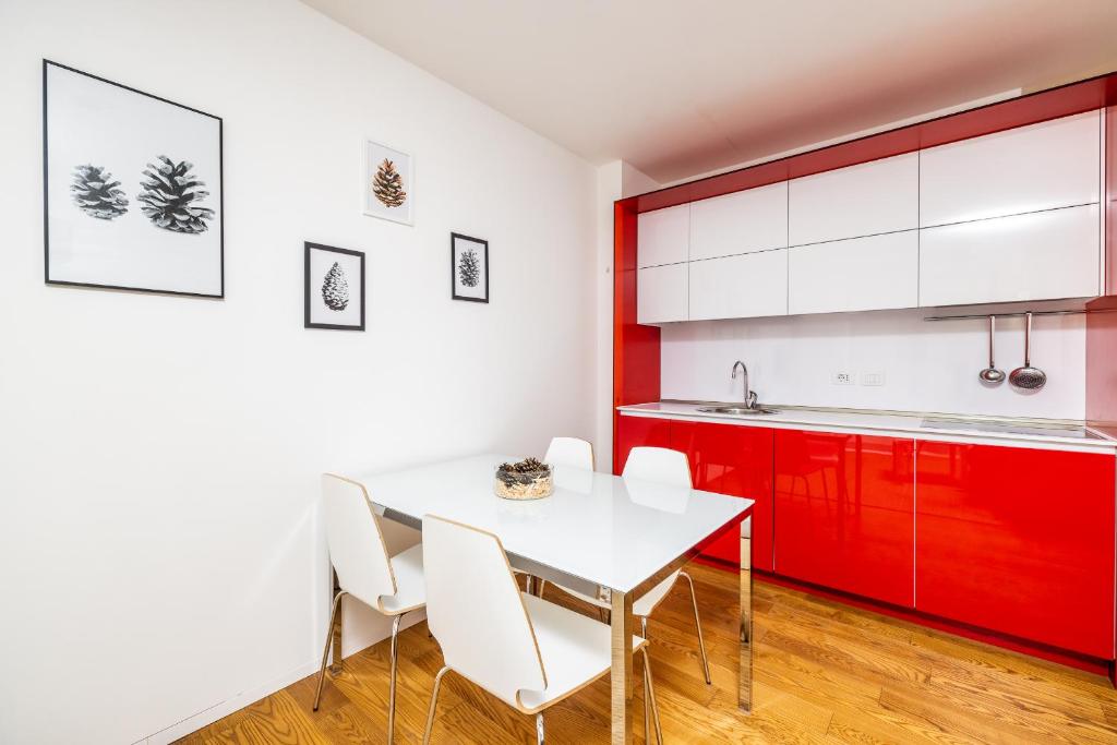 Kuchyň nebo kuchyňský kout v ubytování Quercus Appartements contactless check-in