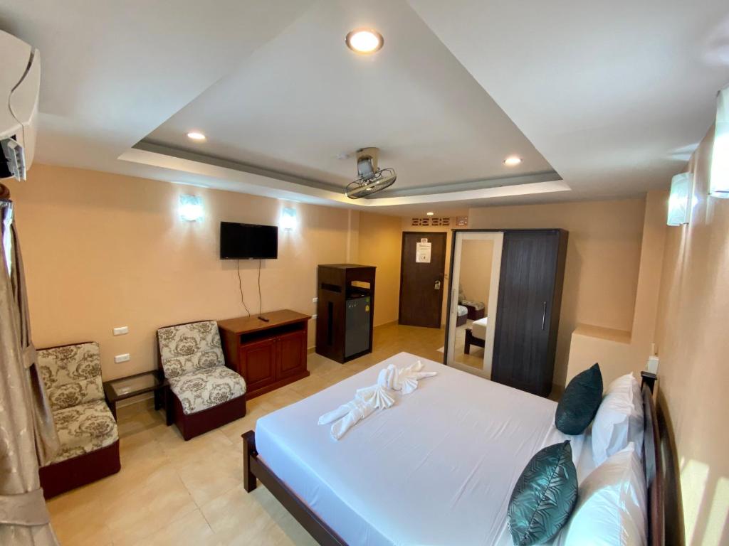 TV a/nebo společenská místnost v ubytování Star Guesthouse