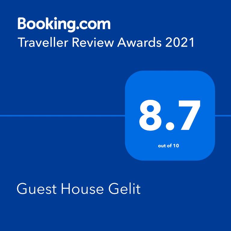 Certifikát, hodnocení, plakát nebo jiný dokument vystavený v ubytování Guest House Gelit
