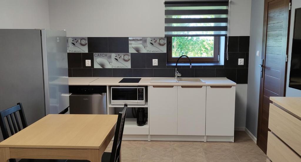 Virtuvė arba virtuvėlė apgyvendinimo įstaigoje Apartamenty Oaza-Spokoju