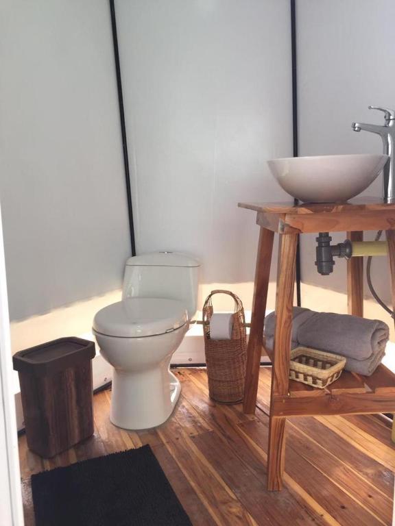 Koupelna v ubytování La Cabaña Glamping Geronimo