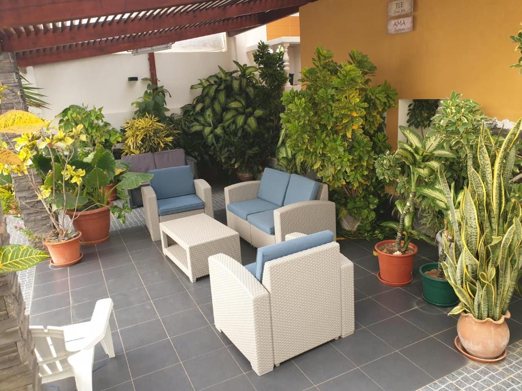 Posezení v ubytování Cactus Guest House