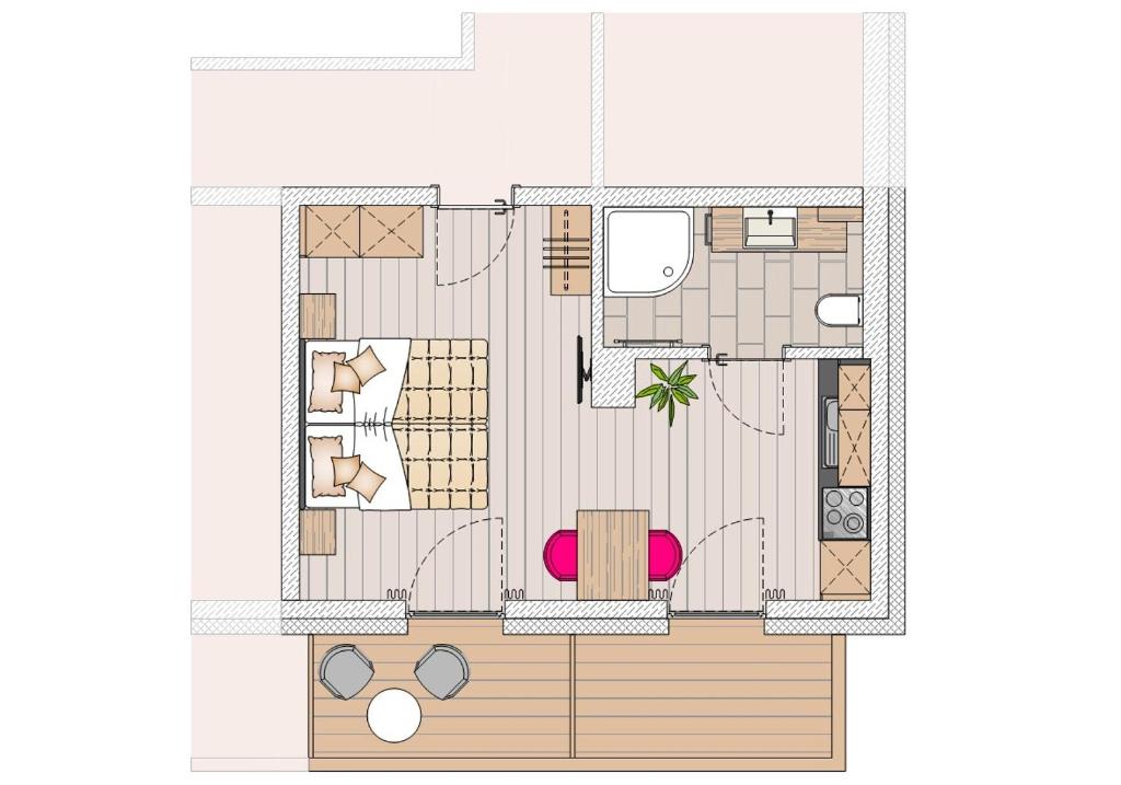 Půdorys ubytování Hotel Posauner