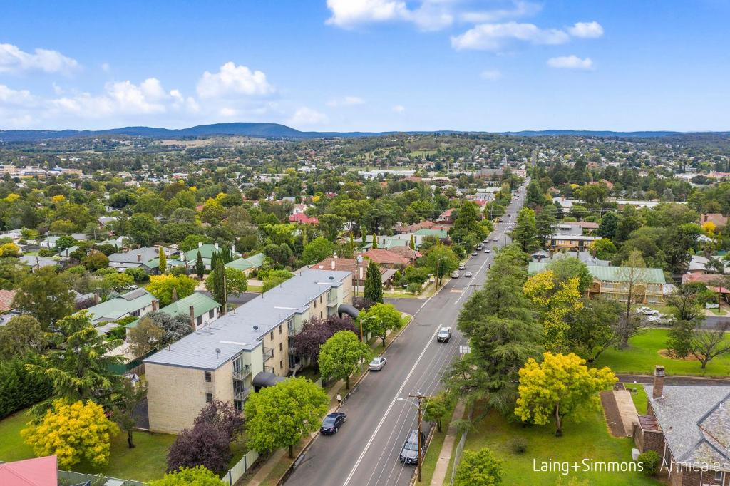 an aerial view of a small town with a road at TC GARDENS 11 in Armidale