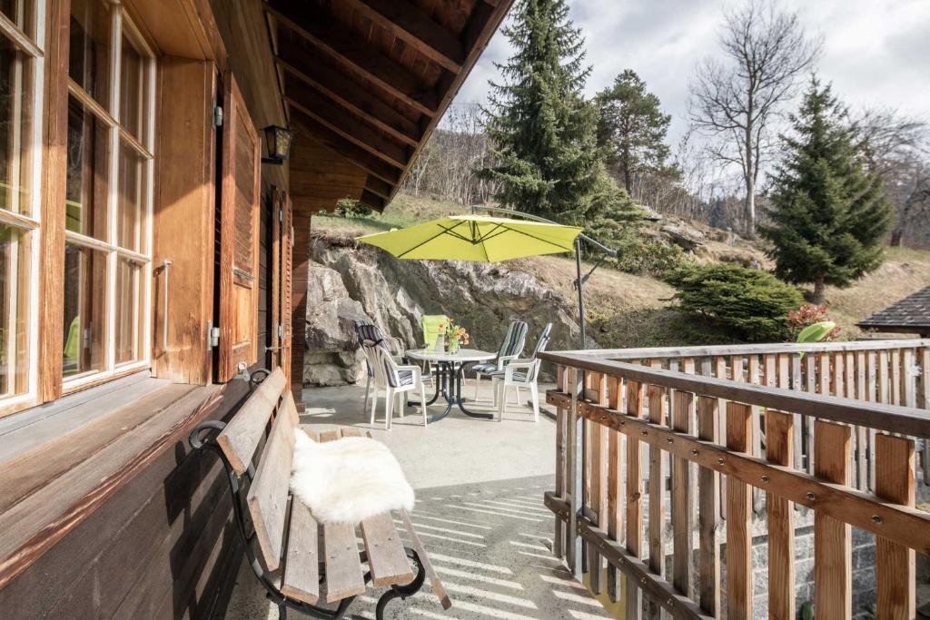 Balkón nebo terasa v ubytování Chalet Annabelle