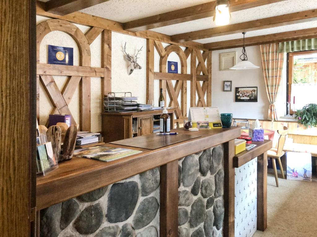Kuchyň nebo kuchyňský kout v ubytování Luxury Chalets Wiesenruh