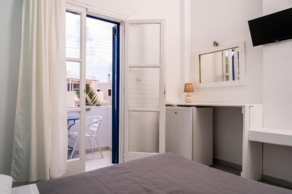 Letto o letti in una camera di Ikaros