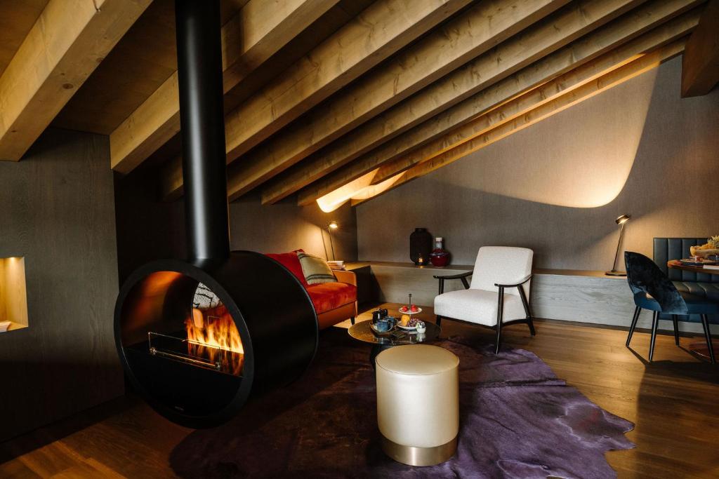 Posezení v ubytování Bergwelt Grindelwald - Alpine Design Resort