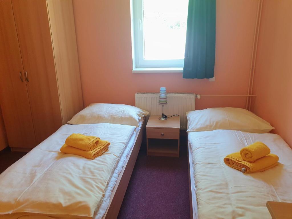 Postel nebo postele na pokoji v ubytování Penzion Lumis
