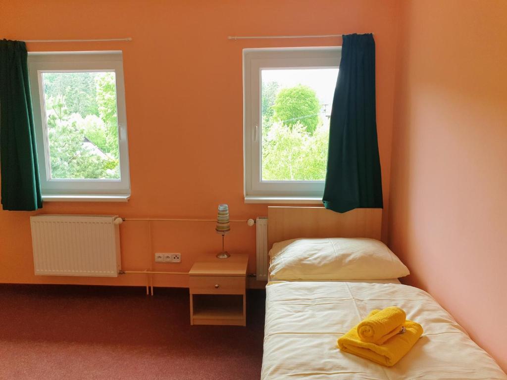 Postel nebo postele na pokoji v ubytování Penzion Lumis