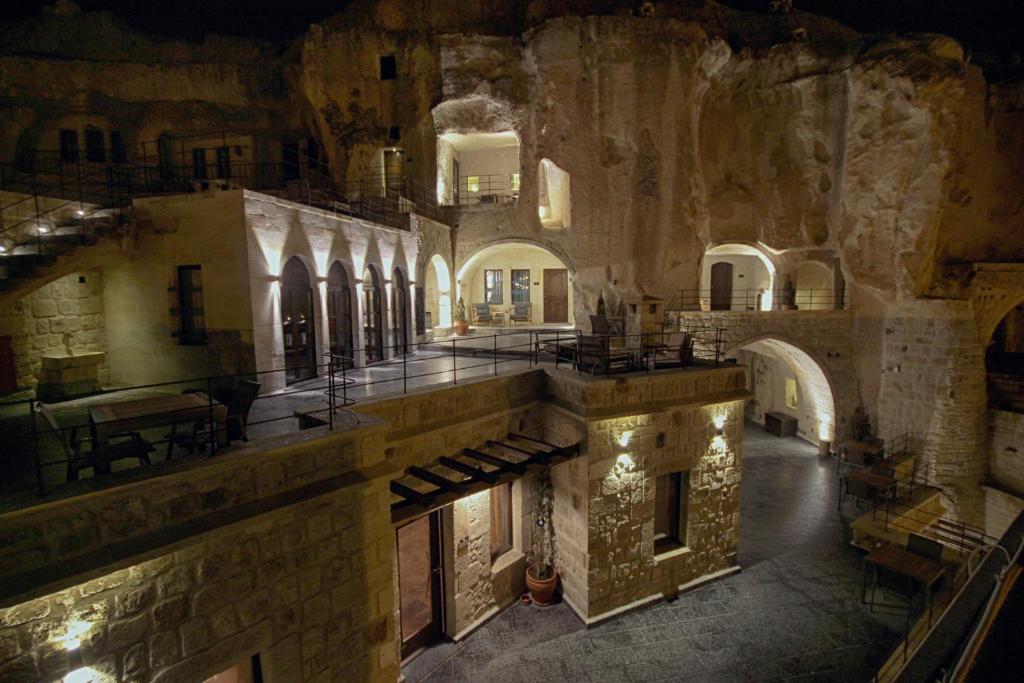 an inside view of a building in a castle at 1811 Cave Hotel in Nevşehir