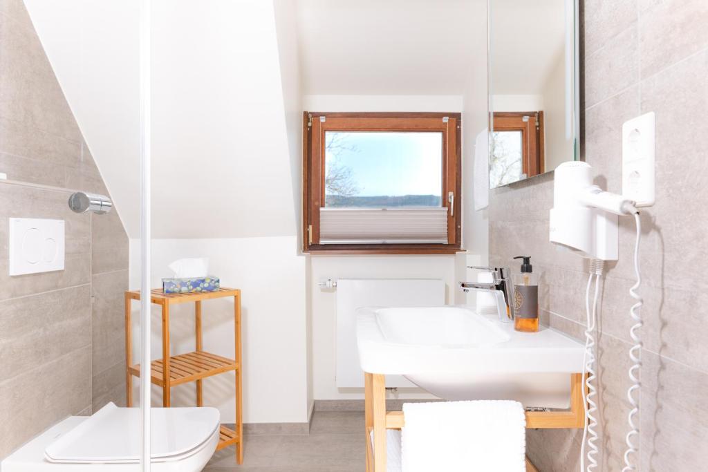 Koupelna v ubytování Genusshotel Hirschen - Erholung im Grünen (Südschwarzwald)