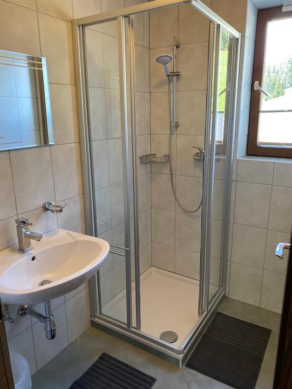 Kúpeľňa v ubytovaní Salvenalm