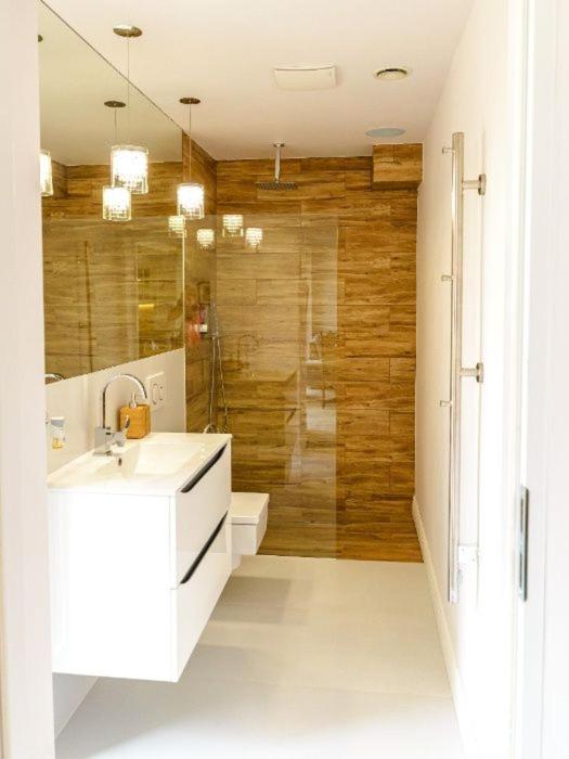 Kúpeľňa v ubytovaní Domek Kaszuby Sominy Luxhut