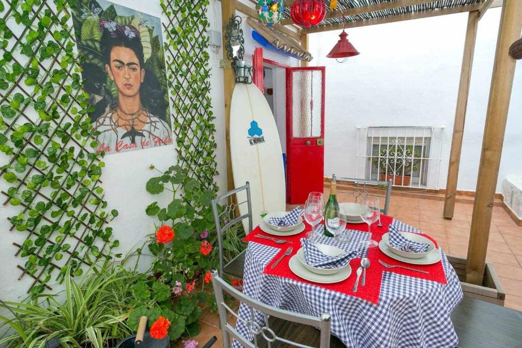 Balkón alebo terasa v ubytovaní El Mundo de Frida Parking y terraza