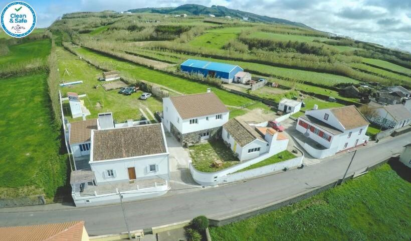 an aerial view of a house on a road at Casa Catita 199 RRAL in Ponta Delgada