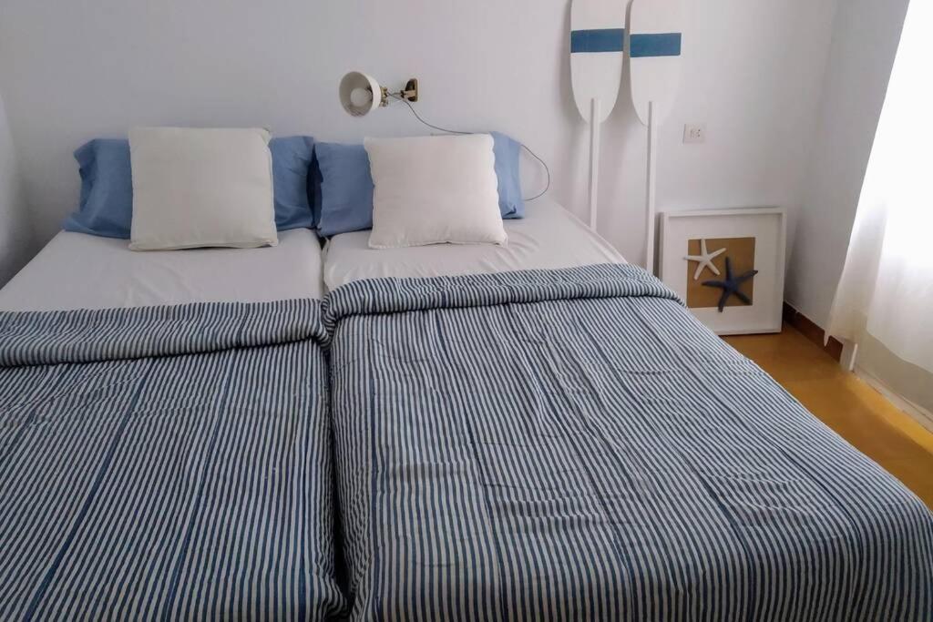 Postel nebo postele na pokoji v ubytování blau cel