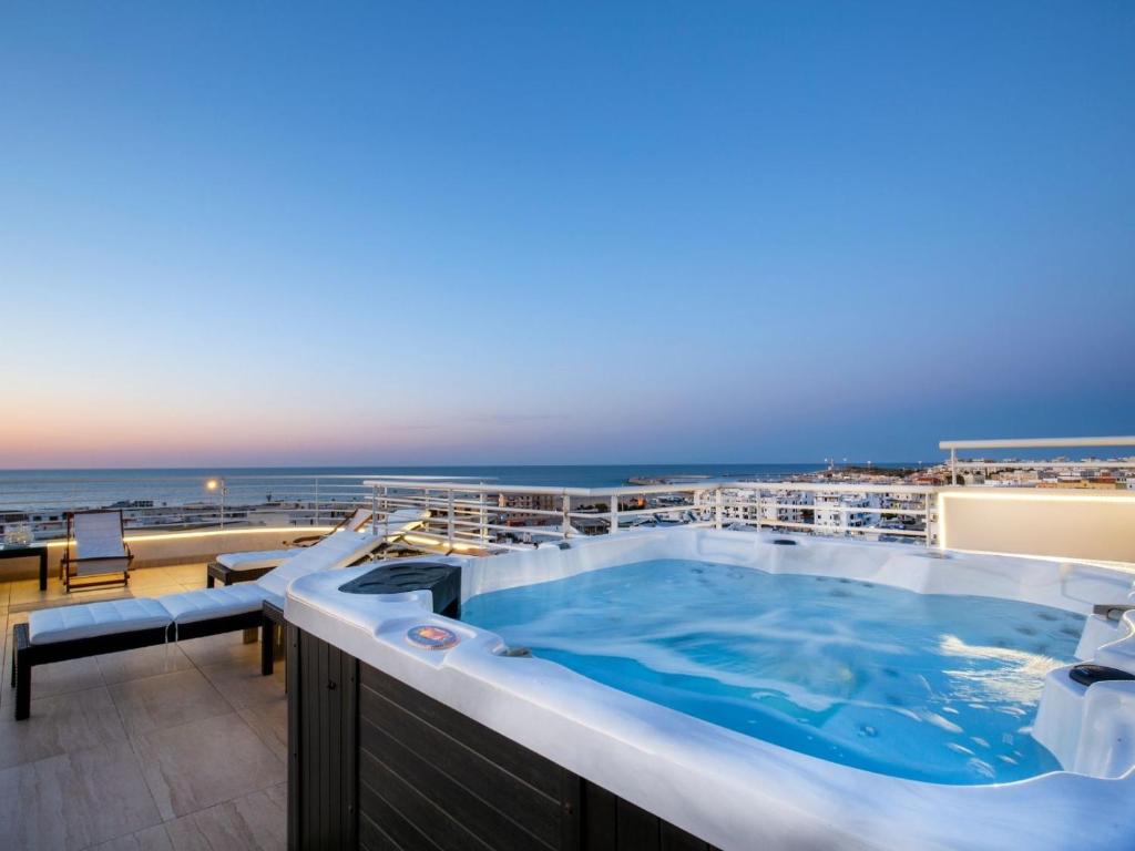 a hot tub on the deck of a cruise ship at Navicri B&B in Vieste