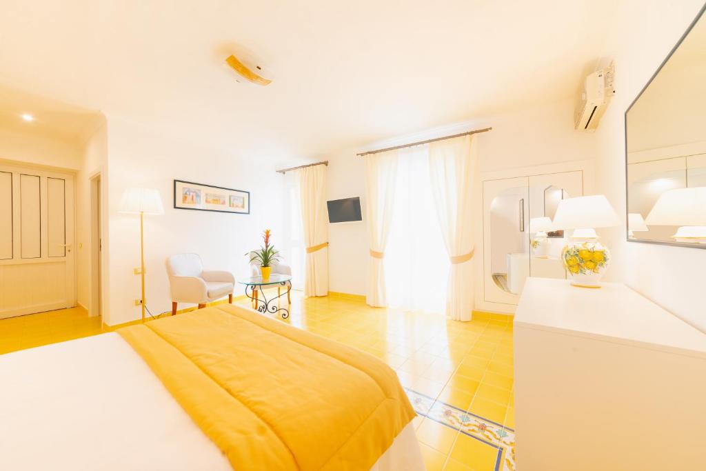 Hotel Villa Biancaにあるベッド