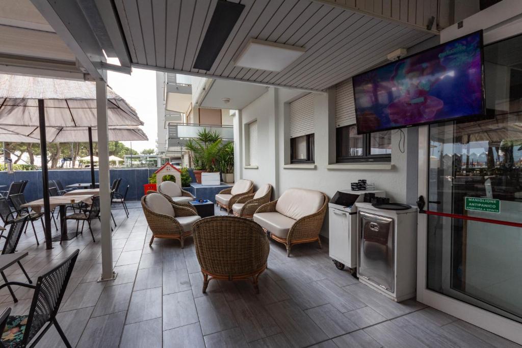 Kuchyň nebo kuchyňský kout v ubytování Hotel Calipso